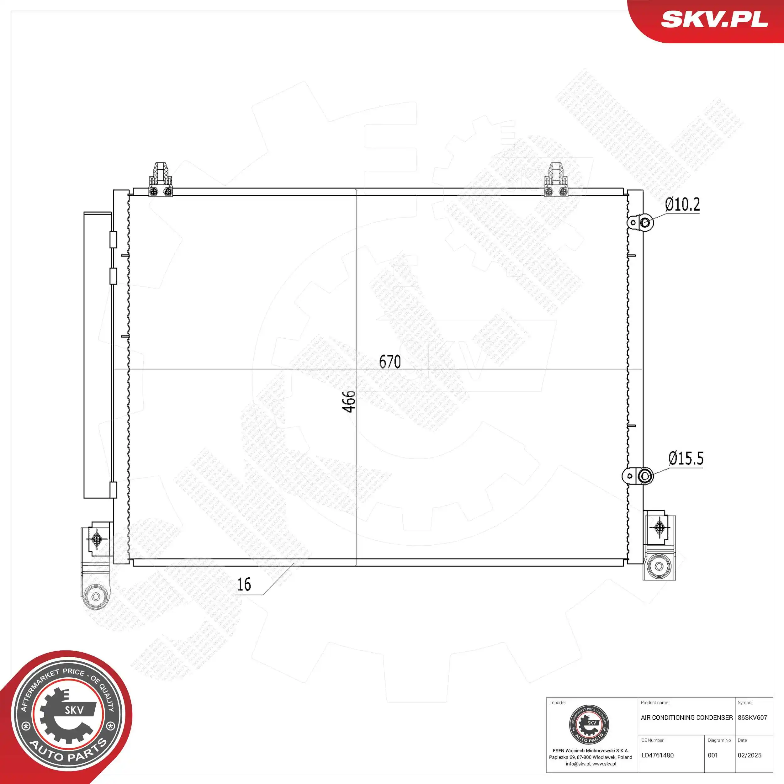 Condenser, air conditioning